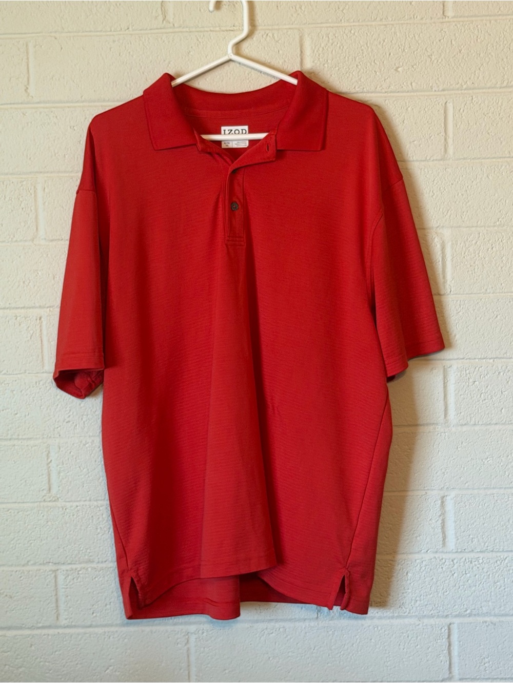 Izod Men's Bright Red Short Sleeve Polo